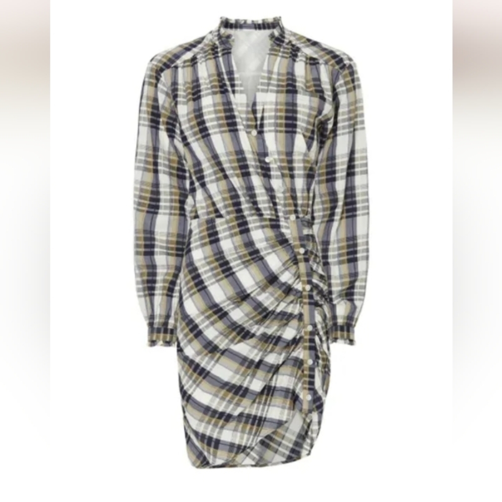 Veronica Beard Vilette Shirtdress Army Multi